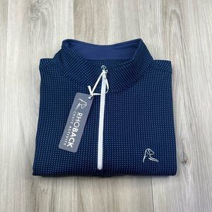 Rhoback The Dimple Sweater Mens Medium Performance 1/4 Zip Q-Zip Pullover